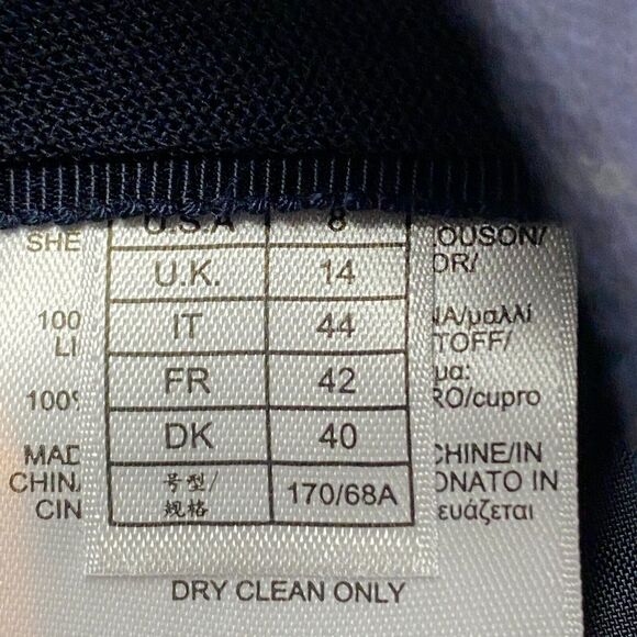 Brooks Brothers Tollegno 1900 Skirt Womens 8 Navy Wool Merino Extrafine- Lined - Picture 14 of 16